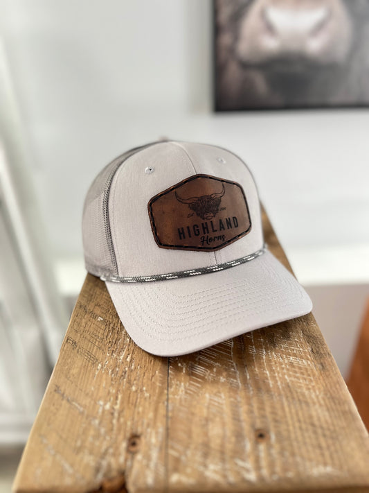 NEW - gray cap with rope