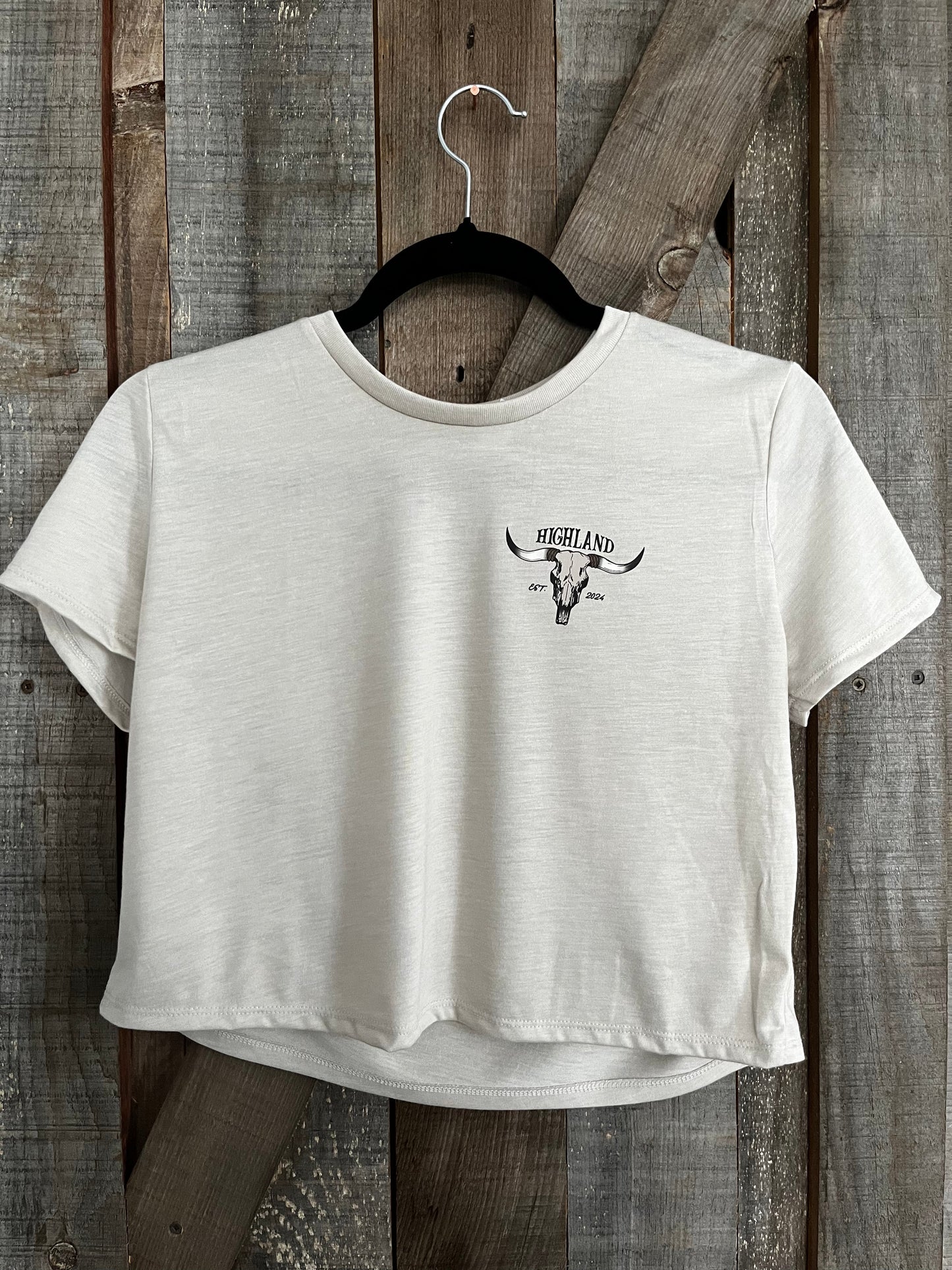 Highland Skull Crop Top Cream
