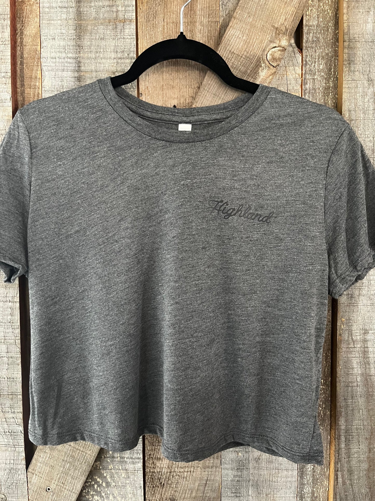 Highland Bull Grey Crop Top