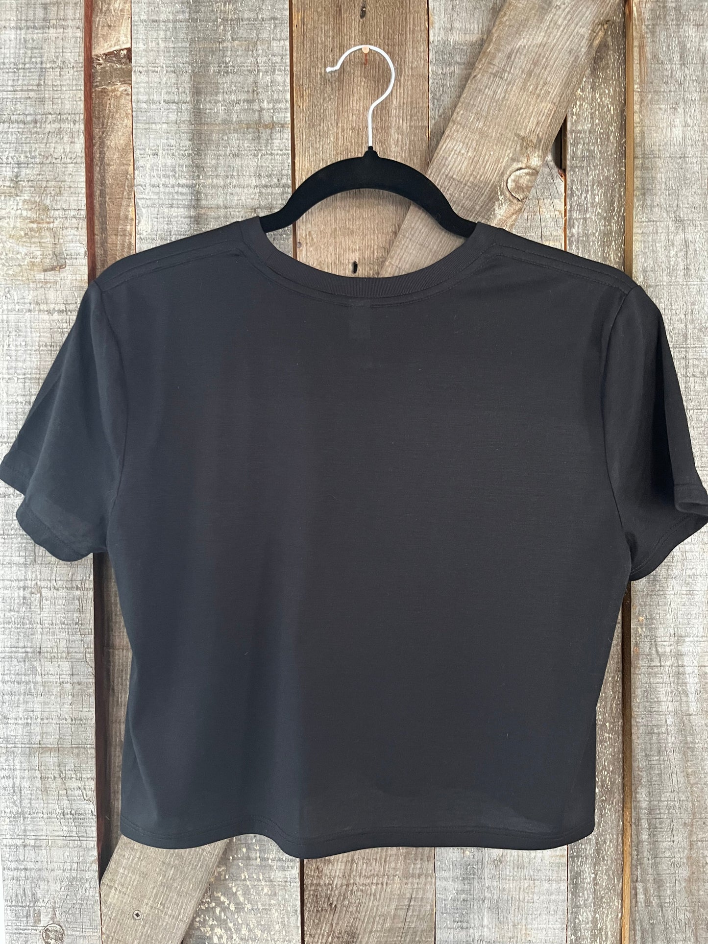 Highland Bull Black Crop Top