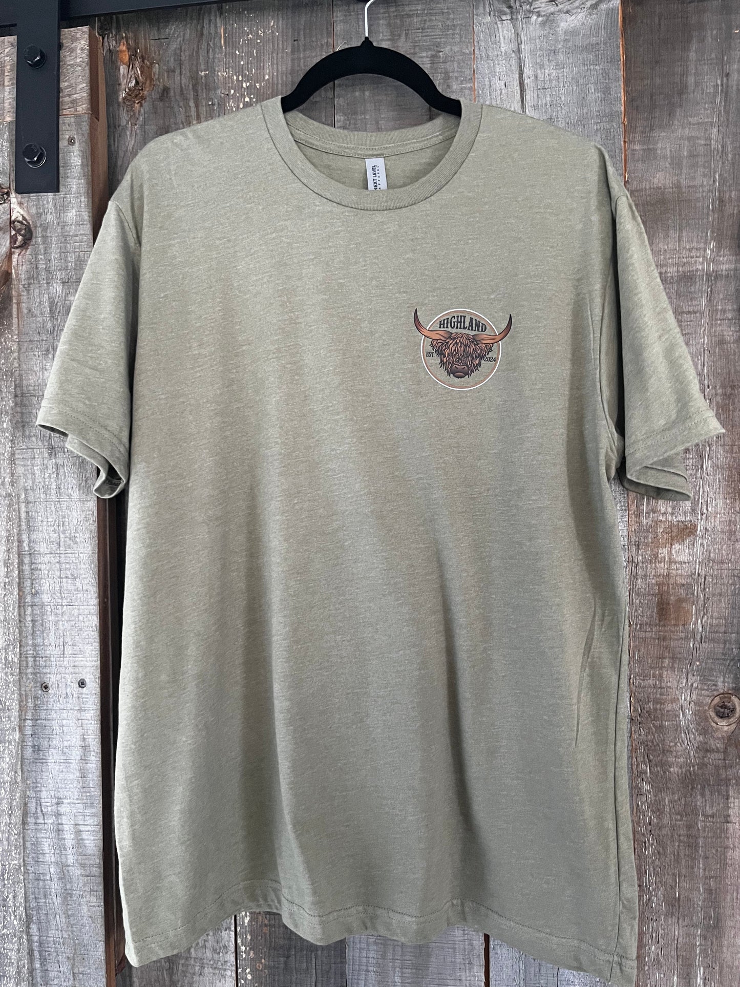 Highland Bull Olive T-Shirt